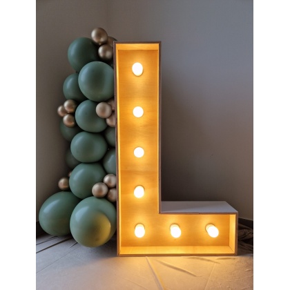 Lichtletter, 1 stuk incl. ballonnen